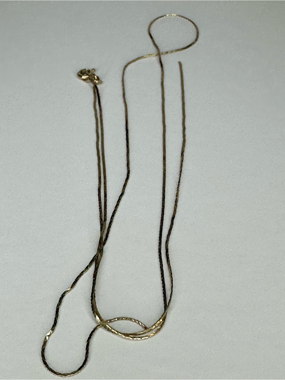 14K Gold Diamond Cut Chain Necklace • 2.05g • Broken • Scrap or Repair